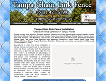 Tablet Screenshot of chainlinkfencestampa.com